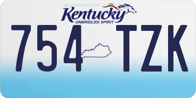 KY license plate 754TZK