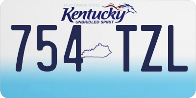 KY license plate 754TZL