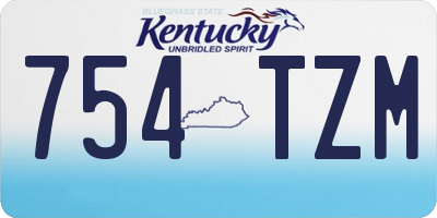 KY license plate 754TZM