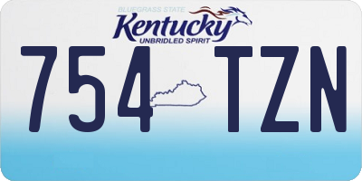 KY license plate 754TZN