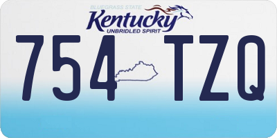 KY license plate 754TZQ
