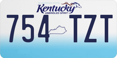 KY license plate 754TZT