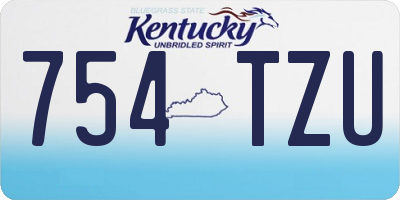KY license plate 754TZU