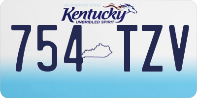 KY license plate 754TZV