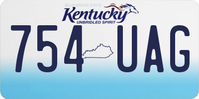 KY license plate 754UAG
