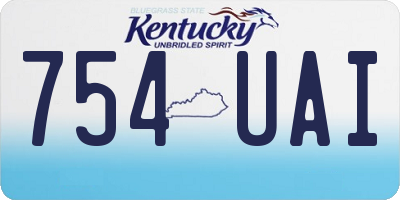 KY license plate 754UAI