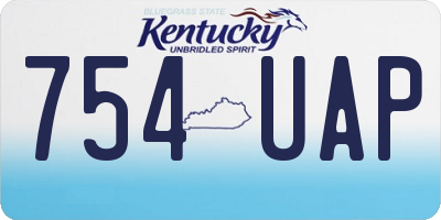 KY license plate 754UAP