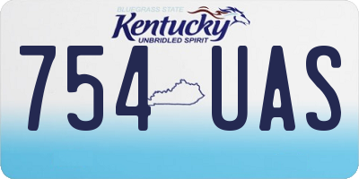 KY license plate 754UAS