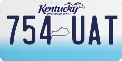 KY license plate 754UAT