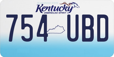 KY license plate 754UBD