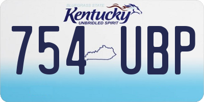 KY license plate 754UBP