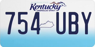 KY license plate 754UBY