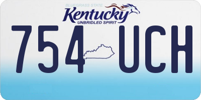 KY license plate 754UCH