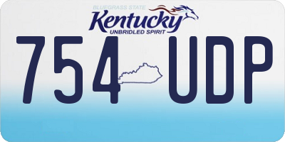 KY license plate 754UDP