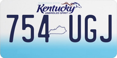 KY license plate 754UGJ