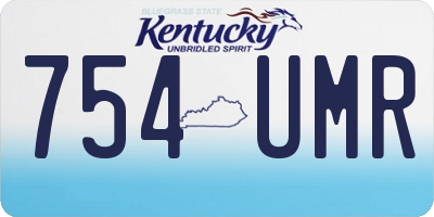 KY license plate 754UMR