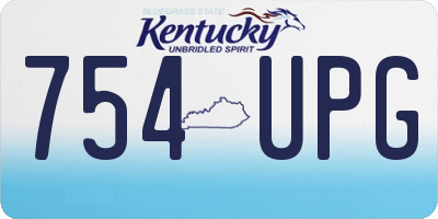 KY license plate 754UPG
