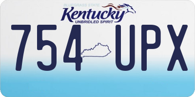 KY license plate 754UPX
