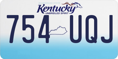 KY license plate 754UQJ
