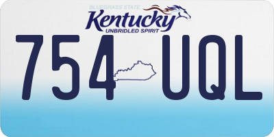 KY license plate 754UQL