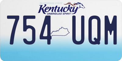 KY license plate 754UQM