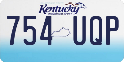 KY license plate 754UQP