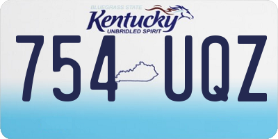 KY license plate 754UQZ