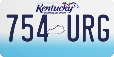 KY license plate 754URG