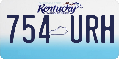 KY license plate 754URH