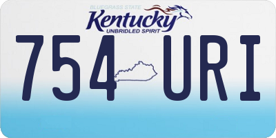 KY license plate 754URI