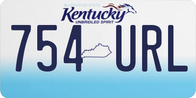 KY license plate 754URL