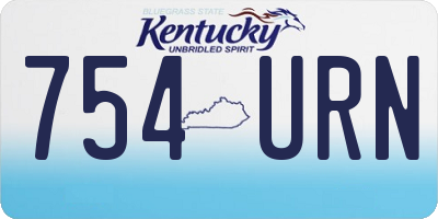 KY license plate 754URN
