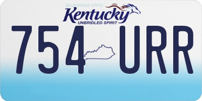 KY license plate 754URR