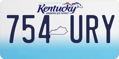 KY license plate 754URY