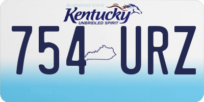 KY license plate 754URZ