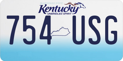 KY license plate 754USG