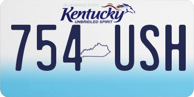 KY license plate 754USH
