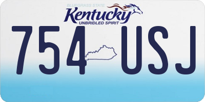 KY license plate 754USJ