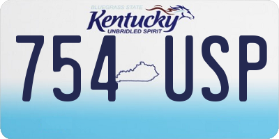 KY license plate 754USP