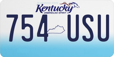 KY license plate 754USU