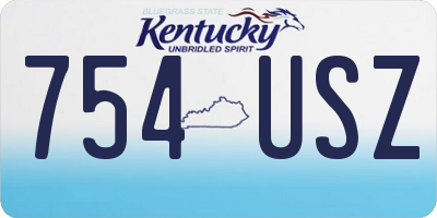 KY license plate 754USZ