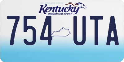 KY license plate 754UTA