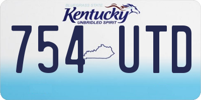 KY license plate 754UTD