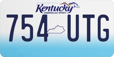 KY license plate 754UTG