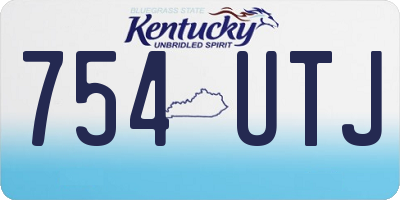 KY license plate 754UTJ