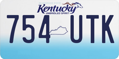 KY license plate 754UTK