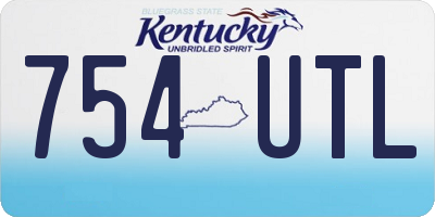 KY license plate 754UTL