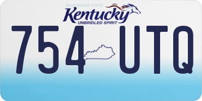 KY license plate 754UTQ