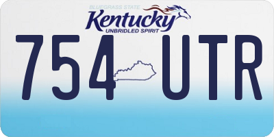 KY license plate 754UTR