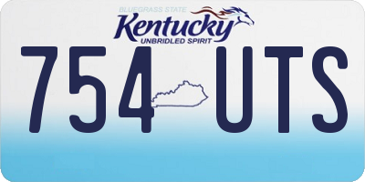 KY license plate 754UTS